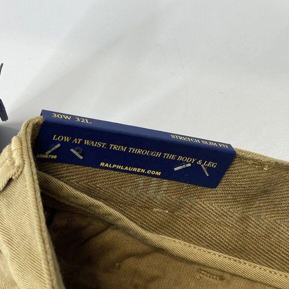 NEW POLO RALPH LAUREN Men’s Cargo Pants Tan Size 30 Slim Fit Stretch – NWT - Picture 7 of 9